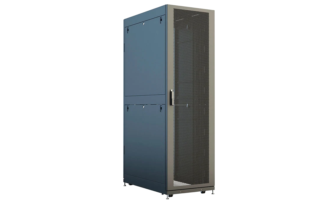 Шкаф телеком. напольный серверный ЦОД 19",47U(600x1000) , ШТ-НП-СЦД-47U-600-1000-П2П передняя дверь перфорированная,задняя перф.двойная. RAL9005