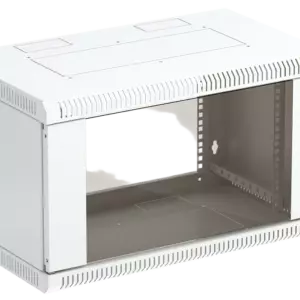 Шкаф телекоммуникационный настенный разборный 19”,6U(600x450), ШТ-НСр-6U-600-450-С дверь стекло ССД