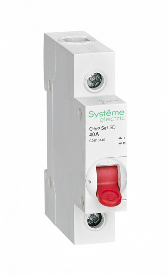 Выключатель нагрузки 1P 40А 230В, City9, Systeme Electric