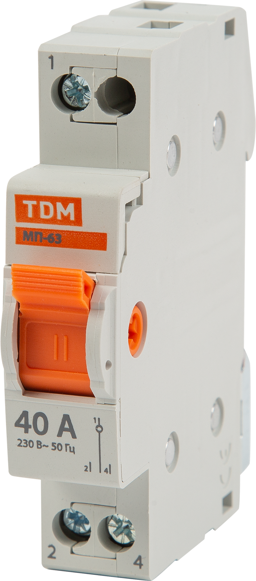 Выключатель нагрузки TDM Electric МП-63 1P 40 А трёхпозиционный