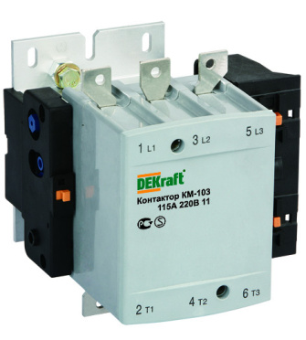 Контактор 150А 380В АС3 КМ-103 DEKraft