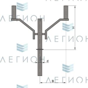 К96-0,5-0,35-0-5 кронштейн двухрожковый