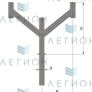 К97-0,5-0,3-0-5 кронштейн двухрожковый