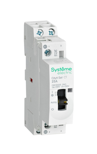 Модульный контактор 2P 2НО 25A AC 230В, City9, Systeme Electric